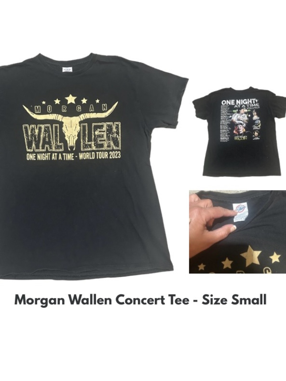 Morgan Wallen Black Graphic Concert Tee - Gold Print
